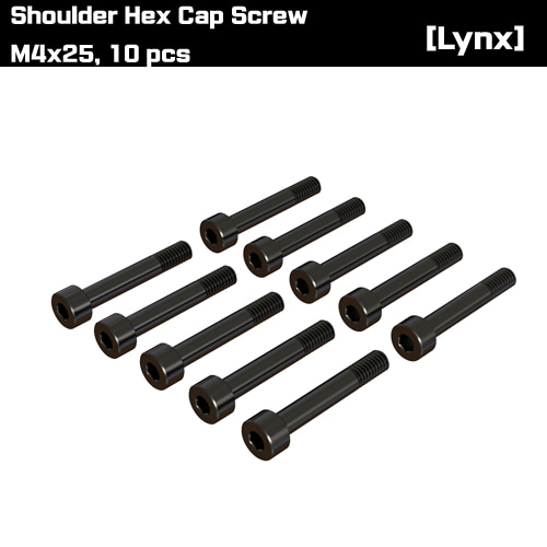 Hex Cap Shoulder Screw M4x25, 10 PCS [M4x25CS-10]