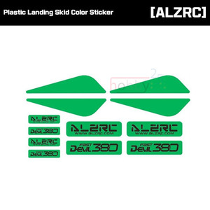 [ALZRC] Devil 380 FAST Plastic Landing Skid Color Sticker - Green [D380F27-G]