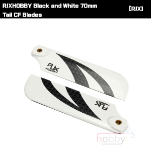 RJXHOBBY Black and White 70mm Tail CF Blades